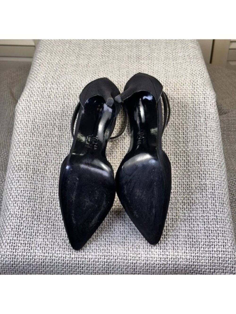 Nina New York Women's Black Satin Nikia Pointed Toe Evening Heels Pumps Size 5 - Picture 8 of 9